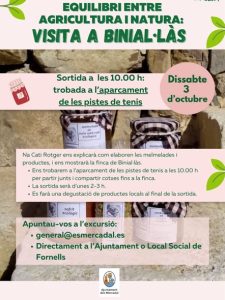 Frascos de compota no cartaz da visita a Binial·làs